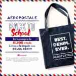 Promoción Aeropostale regreso a clases: Bolsa denim de regalo en compras de $1299 o más en Liverpool