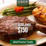 Código Uber Eats de $150 de descuento en todo el menú