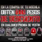 Compra una mochila en Toxic y recibe un descuento de $100 en la compra de cualquier prenda