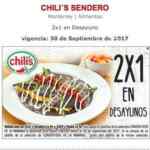 Cupón Chilis Monterrey de 2x1 en desayunos