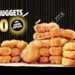 Cupón Especial Burger King: 20 nuggets por $70 este fin de semana
