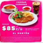 En El Portón comidas corridas desde $85 pesos