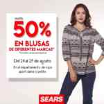En Sears hasta 50% de descuento en blusas participantes