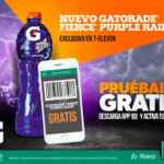 Cupón 7-Eleven de Gatorade GRATIS sabor Fierce Purple Rain