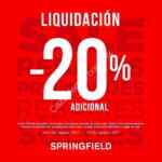 Liquidación Springfield: 20% de descuento adicional sobre lo ya rebajado