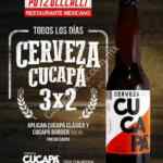 En Potzolcalli 3x2 en cerveza Cucapá durante agosto