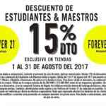 En Forever 21 descuento del 15% a estudiantes y maestros durante agosto