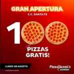 Promoción Pizzaliannis Centro Comercial Santa Fé: Pizzas gratis para los fans de Facebook por apertura