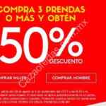 Promoción escalonada Promoda online: 50% de descuento adicional en la compra de 3 prendas o más