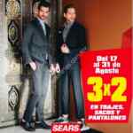 En Sears 3x2 en trajes, sacos y pantalones del 17 al 31 de agosto