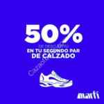Segundo par de tenis a mitad de precio en Martí