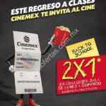 En Cinemex cupón 2x1 de lunes a domingo para este regreso a clases