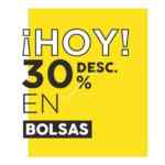 En Todomoda 30% de descuento en bolsas hoy domingo