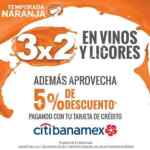 En la Temporada Naranja 5% de descuento adicional en vinos y licores con Citi Banamex
