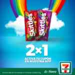 2x1 en Skittles Original o Wild Berry en 7-Eleven con cupón de la app