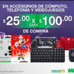 En Comercial Mexicana $25 por cada $100 de compra en accesorios de cómputo, telefonía y videojuegos