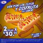 2 Hot Dogs Jumbo por $30 en Go Mart
