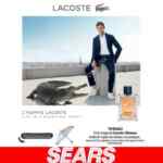 Compra una fragancia L'HOMME de Lacoste en Sears y llévate de regalo una bocina o un paraguas