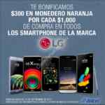 En La Comer $300 en Monedero Naranja por cada $1,000 de compra en smartphones LG