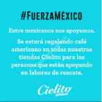 Comida y alimento GRATIS para rescatistas, paramédicos, voluntarios y personas afectadas por el sismo