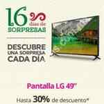 16 Días de Sorpresas Liverpool 2 de septiembre: pantalla LCD LG de 49” a $8,999