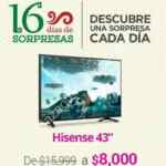 En Liverpool 16 Días de Sorpresas 9 de septiembre: Smart TV Hisense 4K de 43" a $7,999
