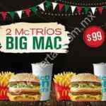 Cupón McDonalds de 2 McTríos de Big Mac por $99 hoy 15 de septiembre