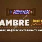 Promoción Hambreómetro Snickers y Oxxo: Obtén cupones 2x1 y Snickers GRATIS en hambreometro.com