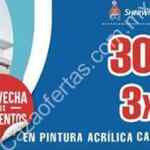 En Sherwin Williams 3x2 o 30% de descuento en pinturas acrílicas