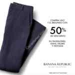 En Banana Republic segundo a mitad de precio en pantalones, jeans, faldas y vestidos