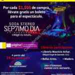 Boleto GRATIS para Soda Stereo Sép7imo día Cirque Du Soleil por cada $1500 de compra en Gandhi