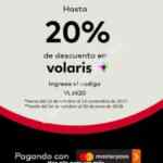 Código Volaris de 20% de descuento pagando con Masterpass de Mastercard
