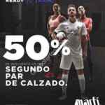 En Martí compra unos tenis y llévate el segundo par con 50% de descuento