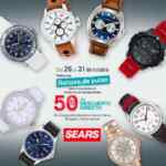 En Sears segundo a mitad de precio en todos los relojes de pulso