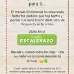 Código Sin Delantal del 20% de descuento sólo hoy 12 de octubre