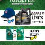 Promoción Castrol NFL: Gorras o lentes de la NFL GRATIS en la compra de un cambio de aceite