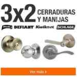 En Home Depot 3x2 en cerraduras y manijas