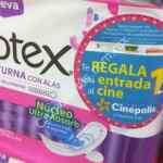 Cupón Cinépolis boleto GRATIS en toallas Kotex Nocturna