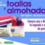 Segundo a mitad de precio en toallas y almohadas en Comercial Mexicana