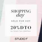 Shopping Day Studio F 14 de octubre: 20% de descuento en todas tus compras