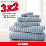 3x2 en toallas en Sears del 9 al 14 de noviembre