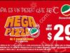 Promoción Benedettis Navidad: Mega Pizza 4 combinaciones a sólo $299