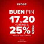 Promoción Crocs Buen Fin 2017: 25% de descuento en modelos seleccionados