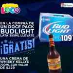 En HEB crema de whisky gratis en la compra de un 12 pack de Bug Light