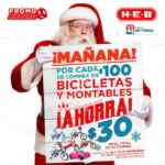 En HEB $30 de ahorro por cada $100 en bicicletas y montables