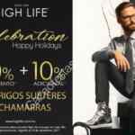 Promoción Happy Holidays High Life: Hasta 30% de descuento + 10% adicional en abrigos, suéteres y chamarras