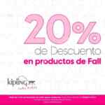 En Kipling 20% de descuento en productos de la colección Fall 2017