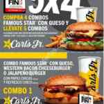 Ofertas Carls Jr Buen Fin 2017: 5x4 en combos Famous Star con Queso