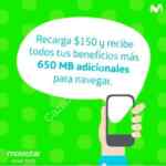 En Oxxo recarga $150 en Movistar y recibe 650 mb más gratis