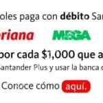Promoción Santander, Soriana y Comercial Mexicana: $100 de bonificación por cada $1,000 los miércoles